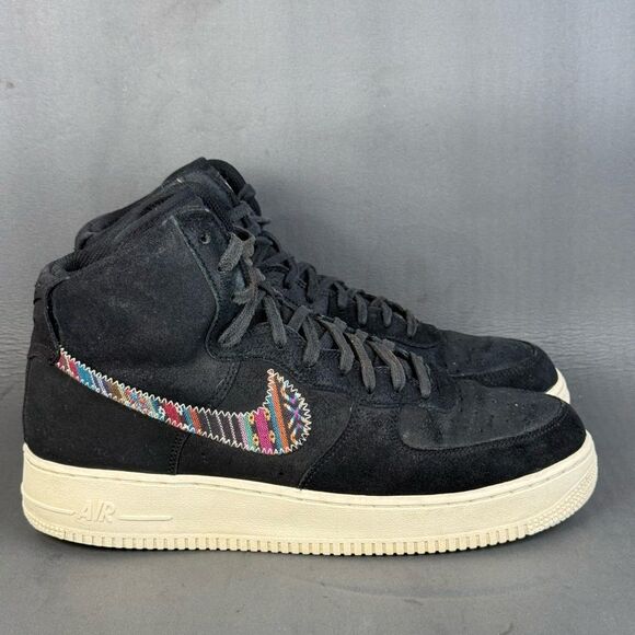 Nike Air Force 1 High '07 LV8 Black Black Summit  sneakers mens size 10 - Picture 1 of 8
